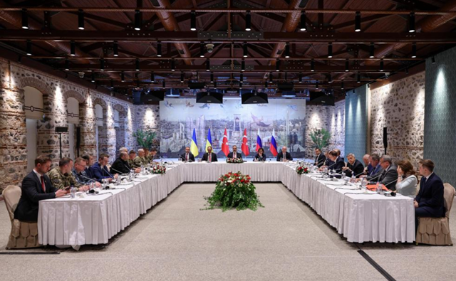 俄乌代表2022年3月底在土耳其谈判（新华社资料图）