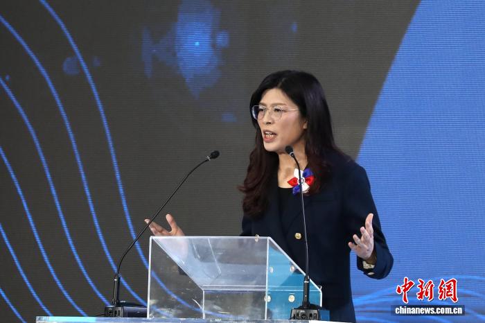 Cheng Li-wun, new chairperson of the Chinese Kuomintang (KMT) party of island of Taiwan makes a speech when she formally assumes office on November 1, 2025. Photo: chinanews.com.cn Cheng Li-wun, new chairperson of the Chinese Kuomintang (KMT) party of island of Taiwan makes a speech when she formally assumes office on November 1, 2025. Photo: chinanews.com.cn