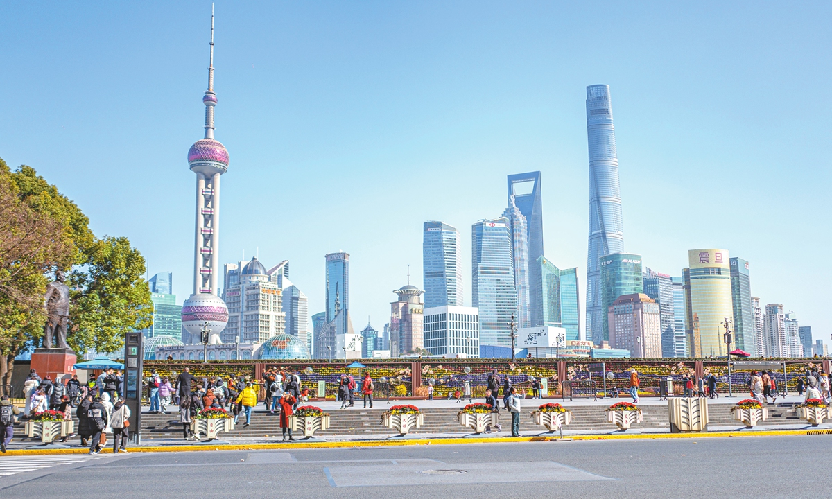 A view of Lujiazui in Shanghai on January 27, 2025 Photo: VCG